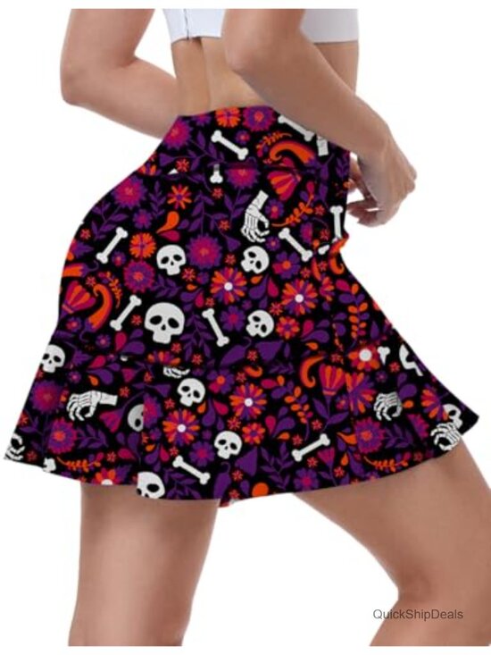 Dresses & Skirts - Women's Pleated Athletic Golf Skort Built-in Shorts Tennis Skirt with Pockets
